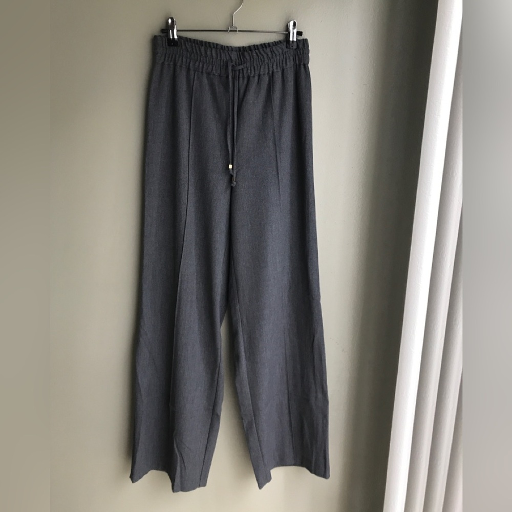 Zara Womens Drawstring Pants Grey Size: XS